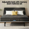 Artiss Double Adjustable Bed & Giselle Mattress Combo – 18cm