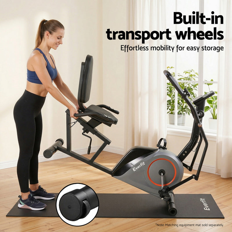 Everfit Recumbent Exercise Bike – Bluetooth & Magnetic Resistance