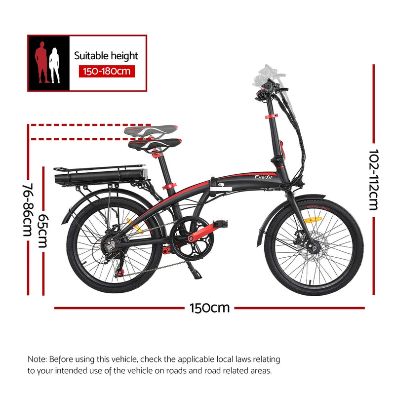 Everfit Folding Electric Bike 250W Urban eBike