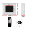 Devanti 2000W Electric Fireplace Heater White