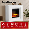 Devanti 2000W Electric Fireplace Heater White
