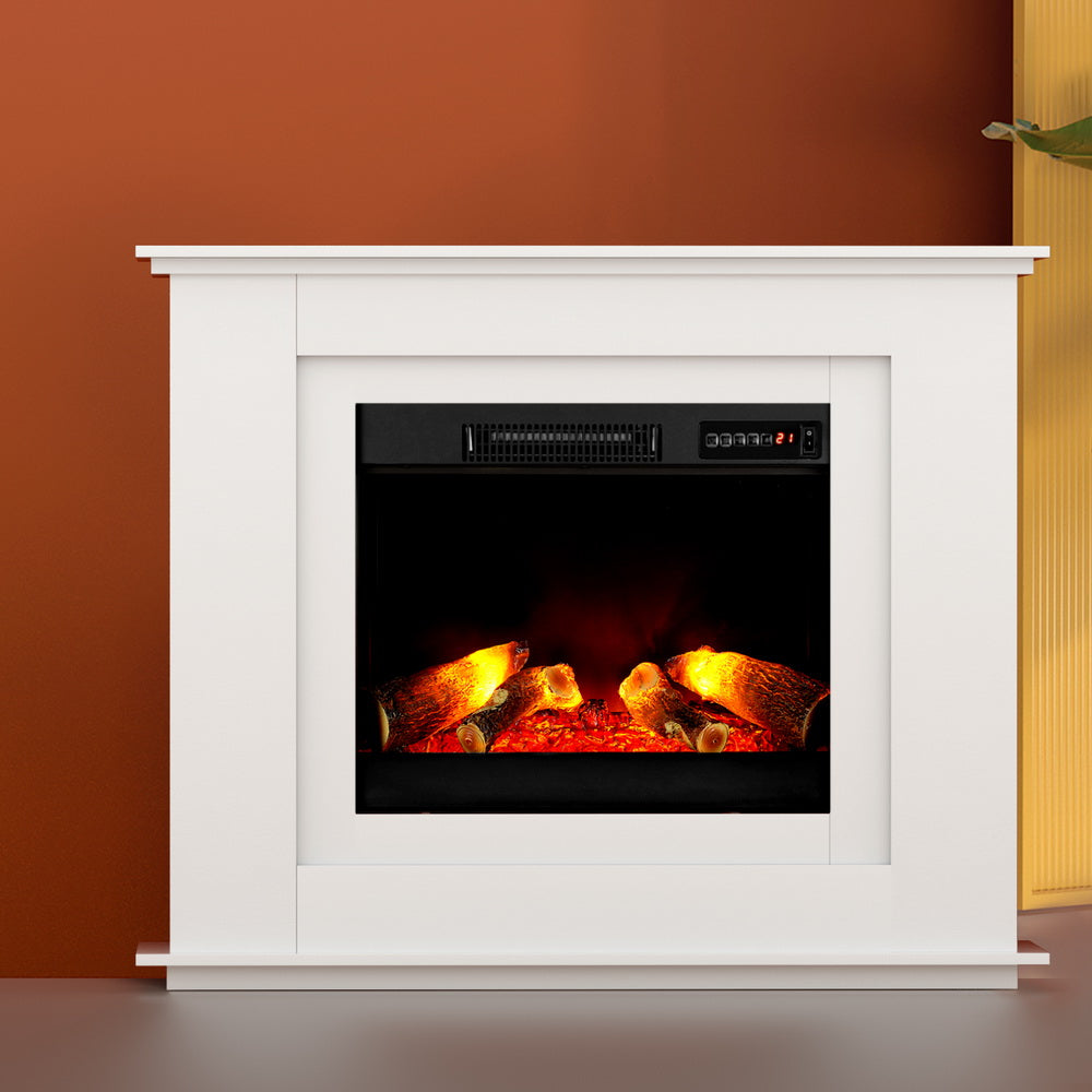 Devanti 2000W Electric Fireplace Heater White