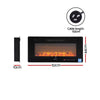 Devanti 1800W Wall Mounted Electric Fireplace with 3D Flame