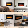 Devanti 1800W Wall Mounted Electric Fireplace with 3D Flame