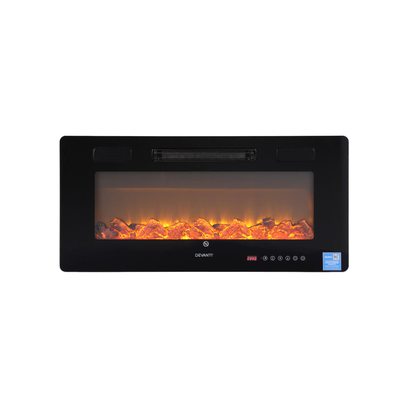 Devanti 1800W Wall Mounted Electric Fireplace with 3D Flame