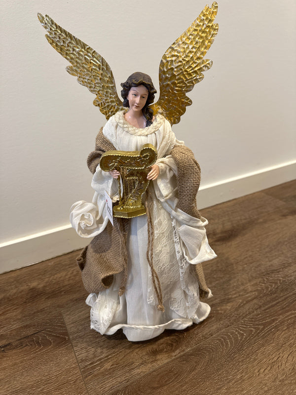 43cm Handmade Nativity Set with Angel & Three Wise Men