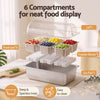5-Star Chef 6 Pan Stainless Steel Cooler Platter with Roll Top Cover