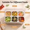 5-Star Chef 6 Pan Stainless Steel Cooler Platter with Roll Top Cover