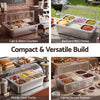5-Star Chef 6 Pan Stainless Steel Cooler Platter with Roll Top Cover
