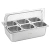 5-Star Chef 6 Pan Stainless Steel Cooler Platter with Roll Top Cover