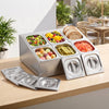 5-Star Chef 6 Pan Stainless Steel Food Display with Lids