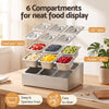 5-Star Chef 6 Pan Stainless Steel Food Display with Lids