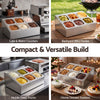 5-Star Chef 6 Pan Stainless Steel Food Display with Lids