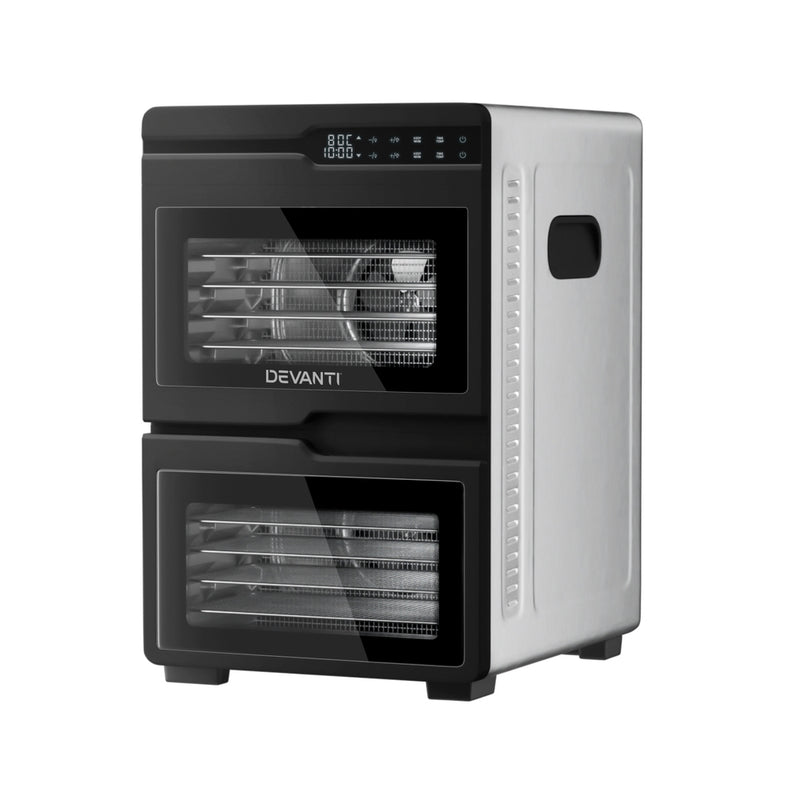 Devanti 12 Tray Stainless Steel Food Dehydrator Dryer