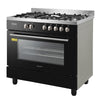 Devanti 90cm Dual Fuel Cooker – 5 Burner Gas Cooktop & Electric Oven