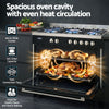 Devanti 90cm Dual Fuel Cooker – 5 Burner Gas Cooktop & Electric Oven