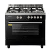 Devanti 90cm Dual Fuel Cooker – 5 Burner Gas Cooktop & Electric Oven