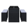 Gardeon 7-Piece Outdoor Bar Set – Wicker