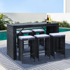 Gardeon 7-Piece Outdoor Bar Set – Wicker