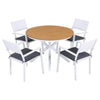 Gardeon 5 Piece Patio Dining Set – Aluminium Frame & WPC Top