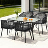 Gardeon 5-Piece Outdoor Dining Set – Black