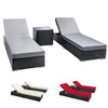 Gardeon 3-Piece Sun Lounge Set – Wicker Rattan
