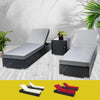 Gardeon 3-Piece Sun Lounge Set – Wicker Rattan