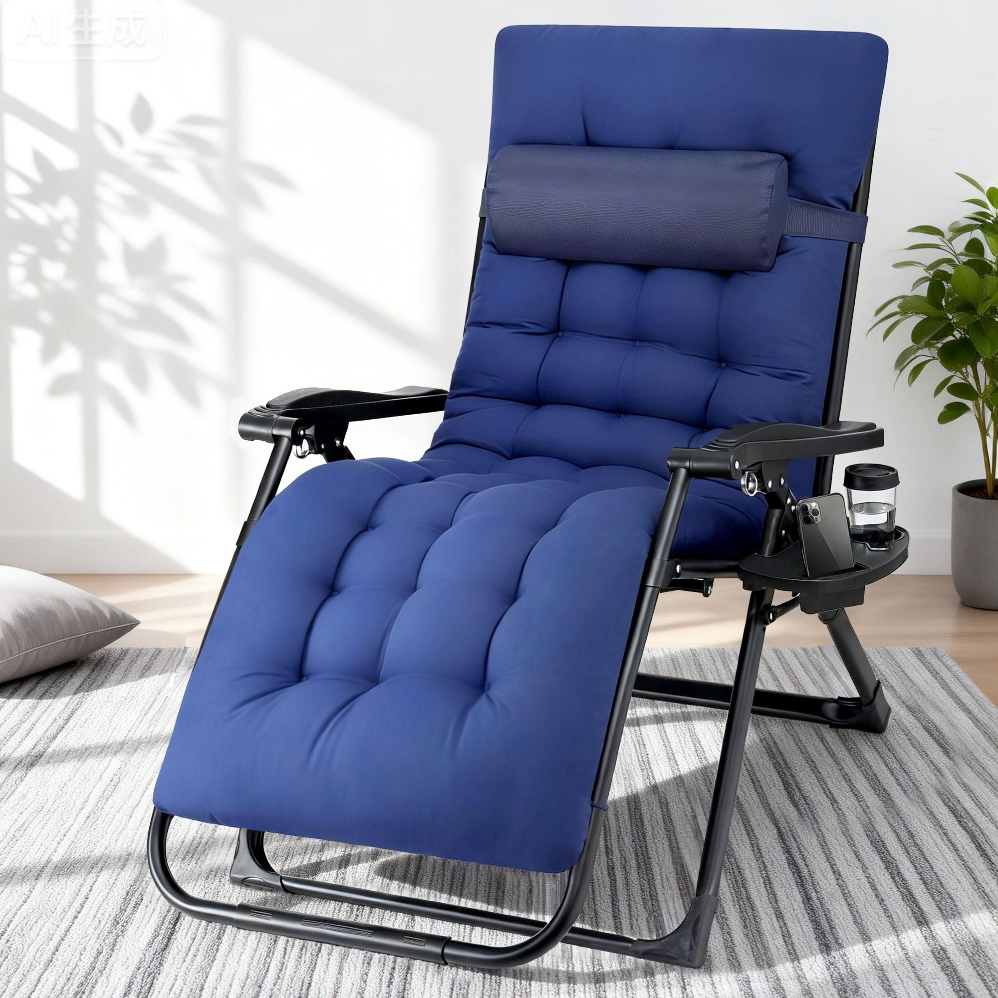 Gardeon Sun Lounge Zero Gravity Chair XL - Blue