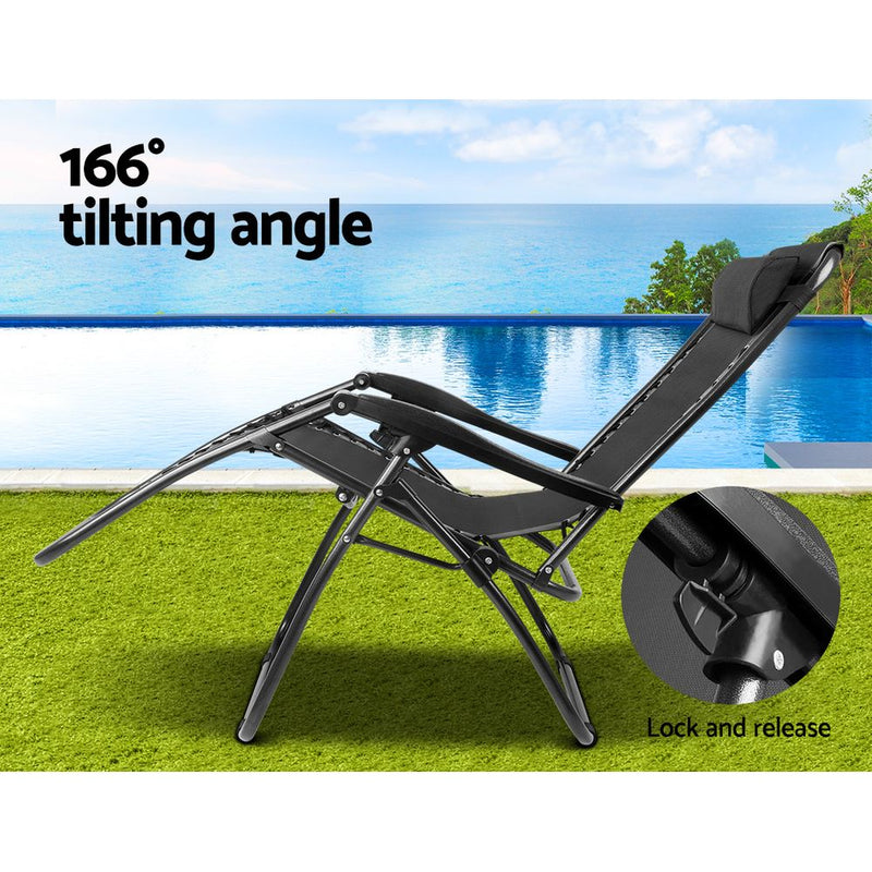 Gardeon Zero Gravity Recliner Chair – Black