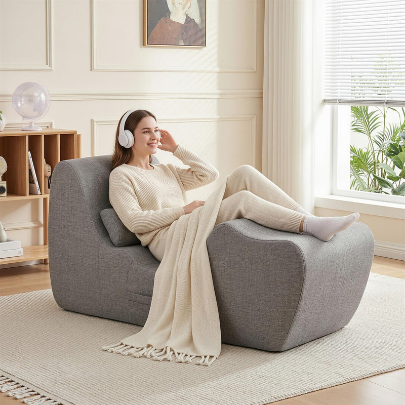 Artiss Ergonomic S-Curve Chaise Lounge Floor Chair – Grey