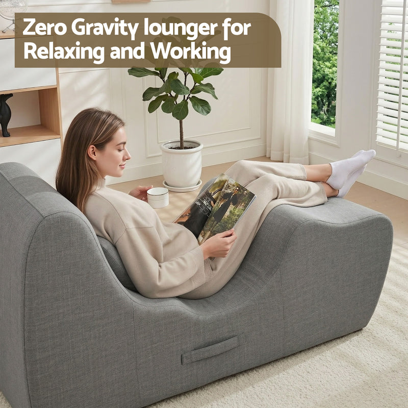 Artiss Ergonomic S-Curve Chaise Lounge Floor Chair – Grey