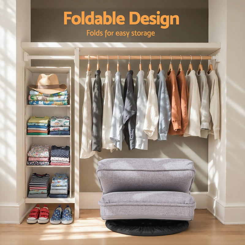 Ariss 360° Swivel Floor Chair – Grey