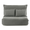 Floor Lounge Sofa Bed Foldable 2 Seater Grey
