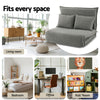 Floor Lounge Sofa Bed Foldable 2 Seater Grey