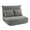 Floor Lounge Sofa Bed Foldable 2 Seater Grey