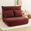 Floor Lounge Sofa Bed Foldable 2 Seater Orange