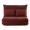 Floor Lounge Sofa Bed Foldable 2 Seater Orange