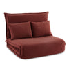 Floor Lounge Sofa Bed Foldable 2 Seater Orange