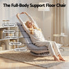 Artiss Swivel Floor Chair 5-Position Adjustable Foldable Lounge – Grey