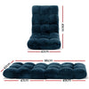 Floor Lounge Sofa Bed Flannel Fabric Navy