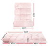 Floor Lounge Sofa Bed Flannel Fabric Pink
