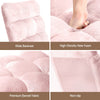 Floor Lounge Sofa Bed Flannel Fabric Pink