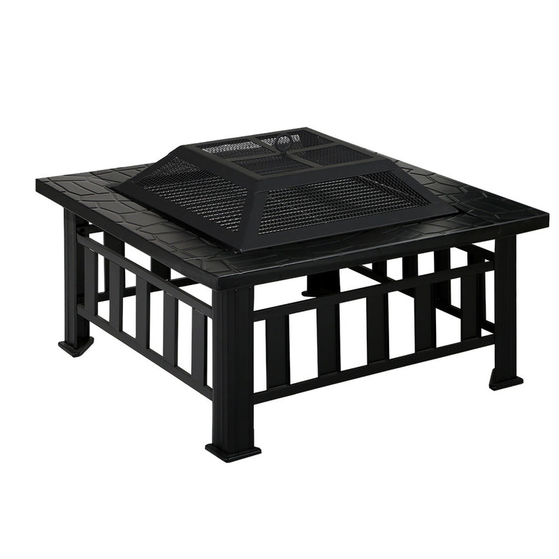 Grillz 2-In-1 Fire Pit BBQ Table