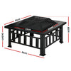 Grillz 2-In-1 Fire Pit BBQ Table