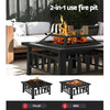 Grillz 2-In-1 Fire Pit BBQ Table
