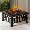 Grillz 2-In-1 Fire Pit BBQ Table