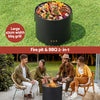 Grillz Portable Fire Pit BBQ – Deep Bowl Outdoor