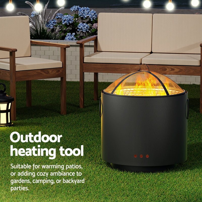 Grillz Portable Fire Pit BBQ – Deep Bowl Outdoor