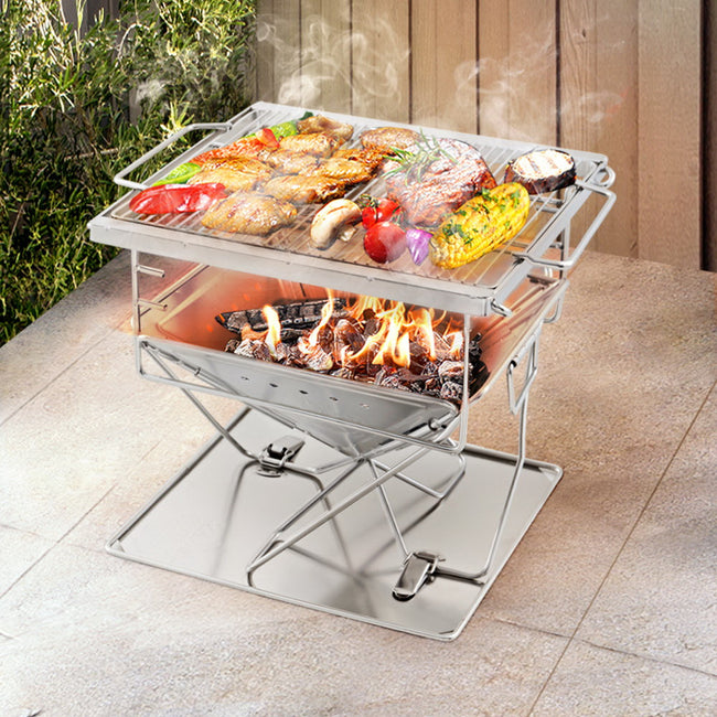 Grillz Fire Pit BBQ Grill with Carry Bag – Camping