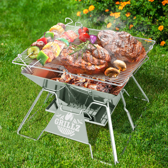 Grillz Portable Fire Pit BBQ with Carry Bag